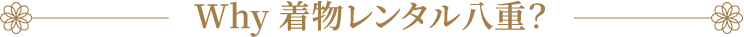 Why 着物レンタル八重?
